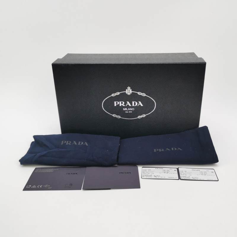 Prada 三角 Logo 牛皮拖鞋